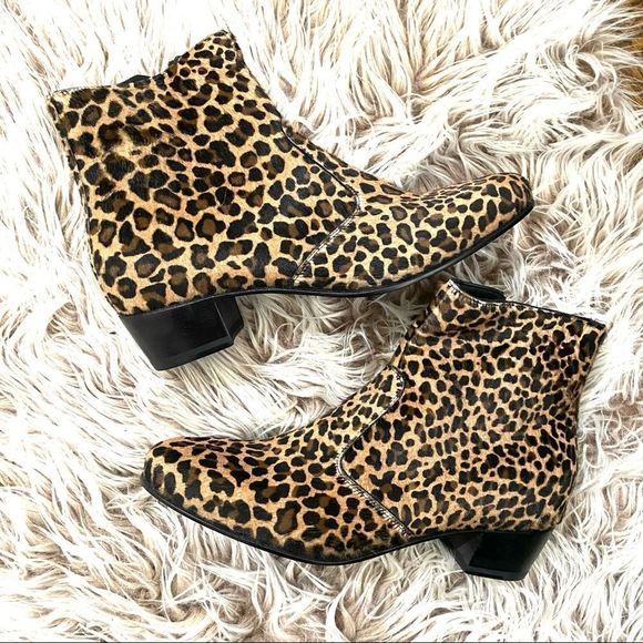 MarchNYC Leopard Booties Sz 11 - Picture 2 of 6